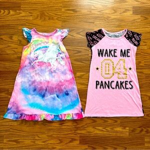 2x The Children’s PJ Place Wonder Nation Girls Medium 7-8 Nightgown Unicorn EUC!